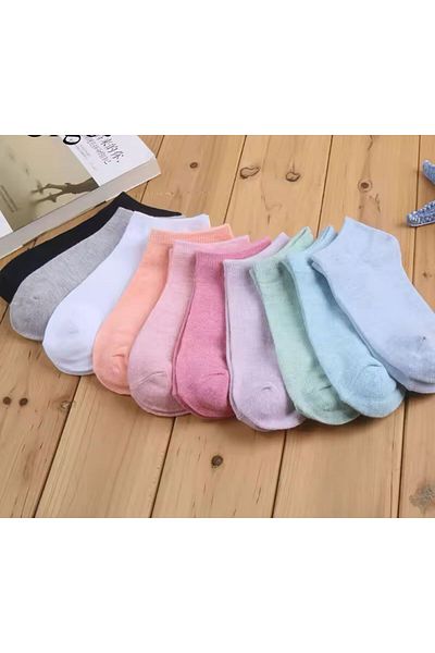 REYNBOO SOCKS 5 различни цветни чорапи за момичета - обикновен модел, перат се