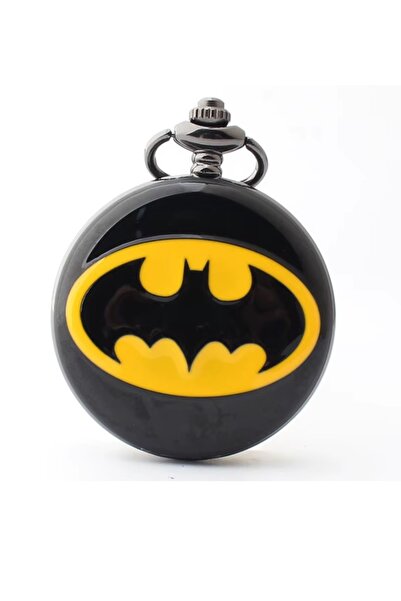 Schulzz DC Batman Piano Black Parlak Siyah Köstekli Zincirli Quartz Cep Saati