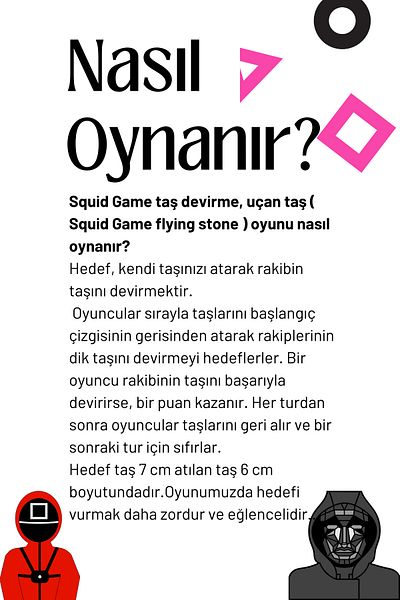 Happy Story Squid Game Flying Stone/Flying Stone Game Plastic Stone Tilting Game Set