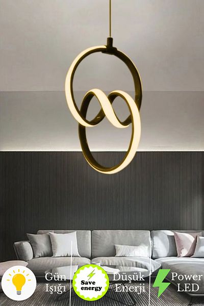 neeko Emily Modern Black Led Chandelier Daylight - Power Pendant