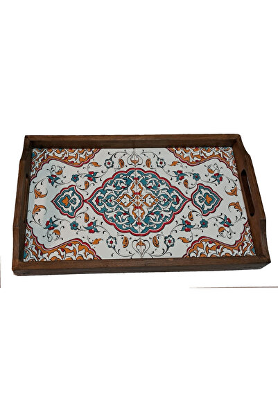 PUFFIN Wooden (Beech Dried) Frame, Ceramic Tile, Service & Presentation Tray ...