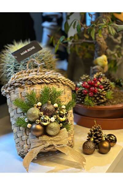 Marrone Gold Toplar Kapı Sepeti Posta Kutusu