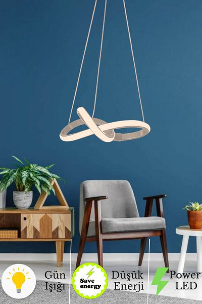 neeko Bonna Modern Gray Led Pendant Lamp Chandelier |   4000K Daylight |   24W
