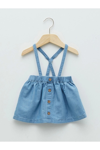 LC Waikiki Basic Baby Girl Jean Skirt with Elastic Waist