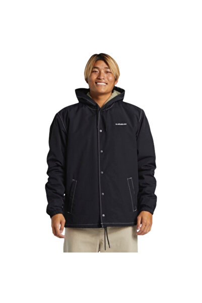 Quiksilver Rain Cloud Warm Hooded Coach Erkek Siyah Ceket ERKEK CEKET EQYJK04110