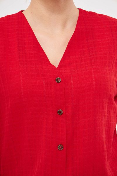 armonika Women's Red Sleeve Elastic Wrap Shirt Arm-24K 001002