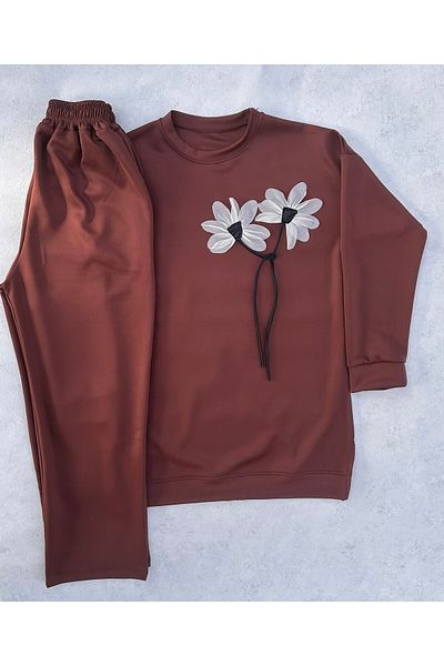 FADME TEKSTİL Scuba Daisy Detailed Double Suit