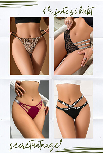 BYEN GİYİM Vücudu Saran DetayrYana Lü Fantezi İç Dünyanıza Renk Katacak Külot Fantezi Gecelik Sıra Sende