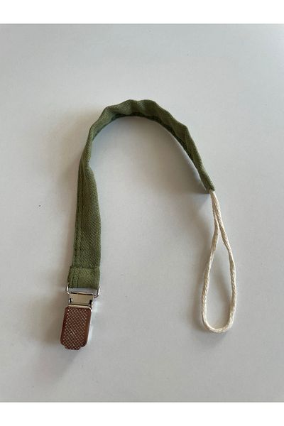 runbaby Green Color Muslin Pacifier Strap
