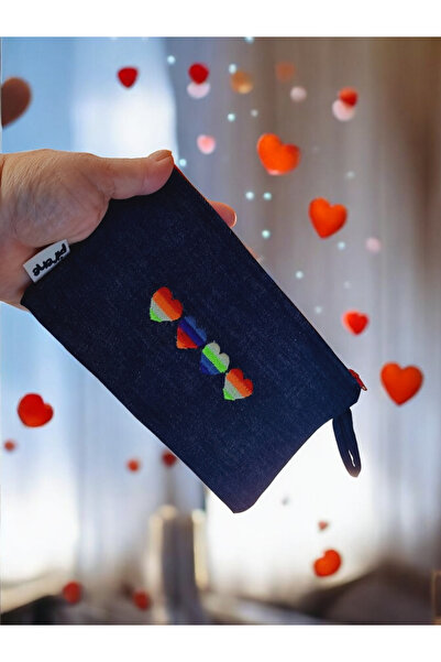 Pirene 4 Heart Mini Multi-Purpose Bag, Baby Care Bag, Pen Bag, Makeup, Medici...