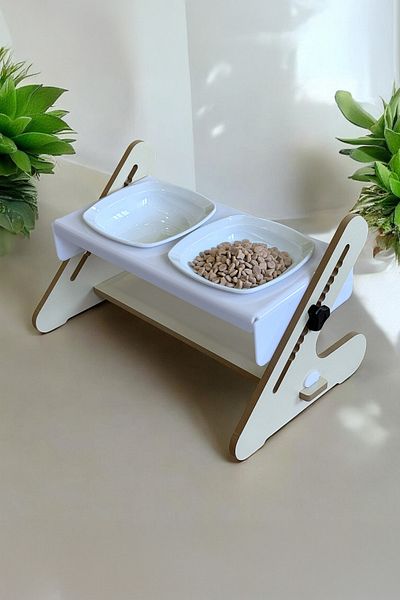 Patihomes Pati Homes Cat Food Water Bowl with Adjustable Height Angle