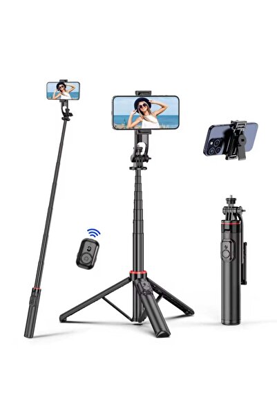 Asfal Uzaktan Kumandalı 131 cm Taşınabilir Tripod, Kamera ve Telefon Uyumlu K...