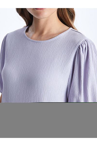 LC Waikiki New Season Crew Neck Plain Short Sleeve Women's Dress - S4Eg44Z8