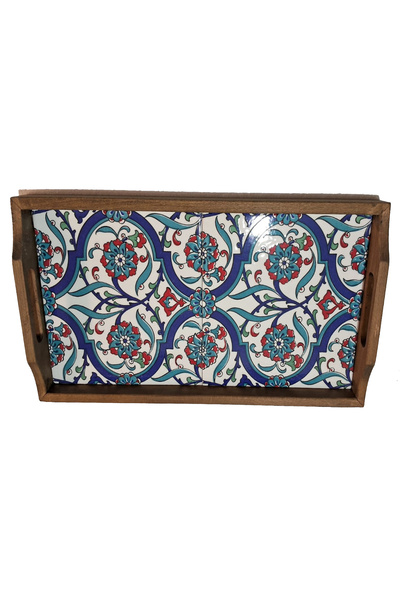 PUFFIN Wooden (Beech Dried) Frame, Ceramic Tile, Service & Presentation Tray ...