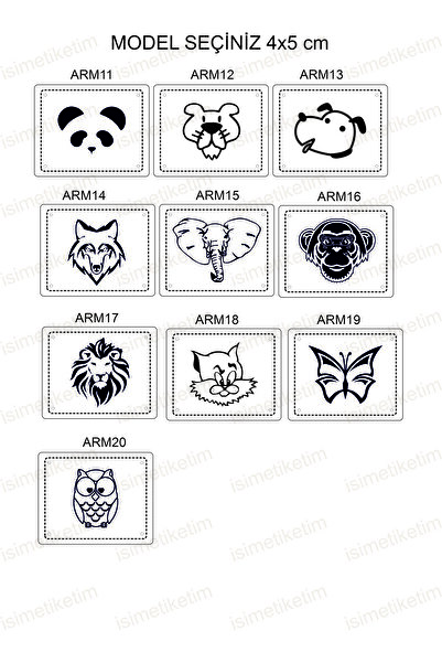 isimetiketim BERE DERİ ETİKET 4X5 CM 10 ADET