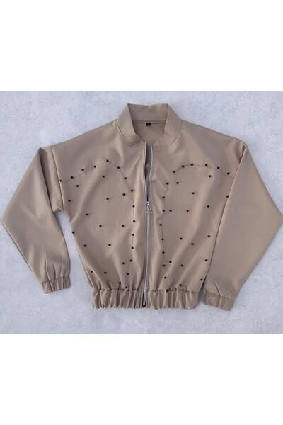 FADME TEKSTİL DOUBLE KUMAŞ FERMUARLI İNCİ DETAYLI ÇEKET