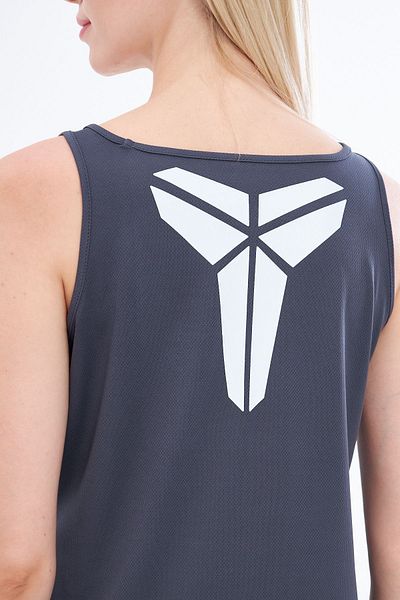 Moda Işık Kobe Printed Anthracite Thick Strap Sports Undershirt