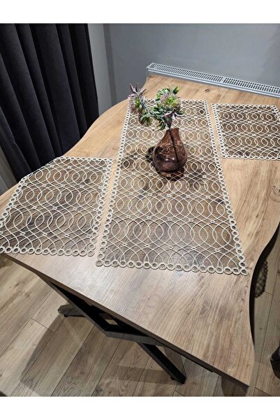 Tekstilife EV TEKSTİL çeyiz yatak odası set 3 LÜ SET  LÜX DOĞAL KORDENE 95X40...