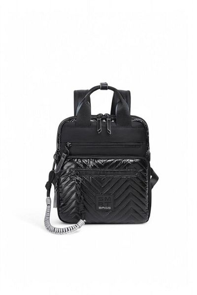SMART BAGS Shiny Fabric Small Size Women's Backpack with Straps 3250