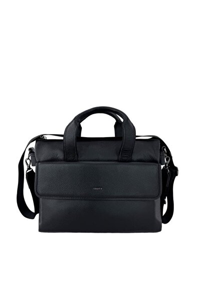 Grande Ανδρικός Χαρτοφύλακας από Γνήσιο Δερμάτινο Μαύρο - 6881