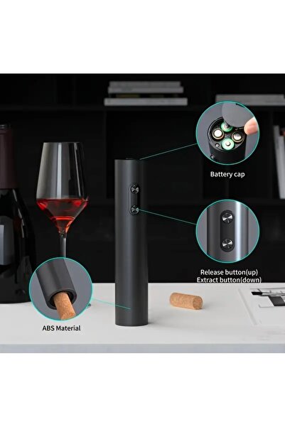 Cutyshoes Black Set of 5 Electric Wine Openers