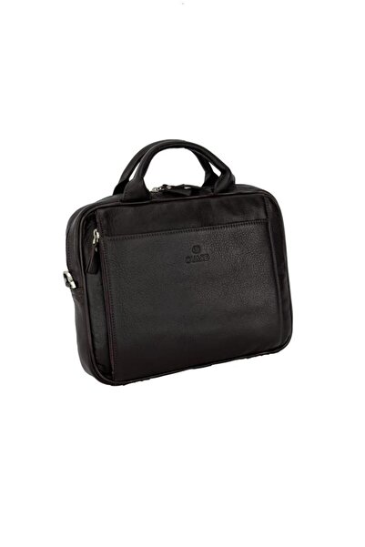 louisiana polo Guard Genuine Leather Men's Briefcase - Brown 1726