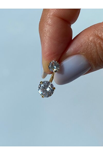 kurukafagift Göbek Piercing Çelik Zirkon Taşlı