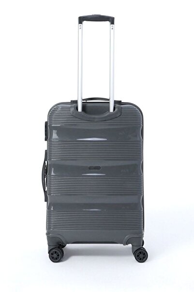 Pierre Cardin Trolley Antrasit Unisex Orta Boy Valiz Pc4700-02