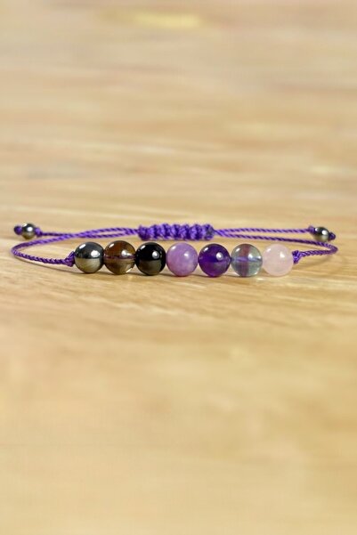 NBS Beautiful Naturel Stones هالة، سوار ساحر سوار من الحجر الطبيعي 8 ملم طاقة...