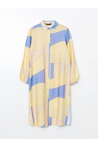 LC Waikiki Lcw Modest Yellow Print Women's Shirt Tunic
