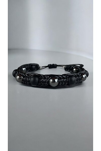 Bensei Takı Dükkanı Bensei Hematite Stone and Onyx Stone, Pu Leather Adjustab...