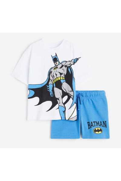VESTIR BIEN Batman Printed 100% Cotton Children's Bottom-Top Set