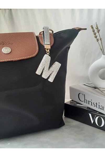 bijoux uniques Zircon Stone Letter m Bag Charm&Keychain