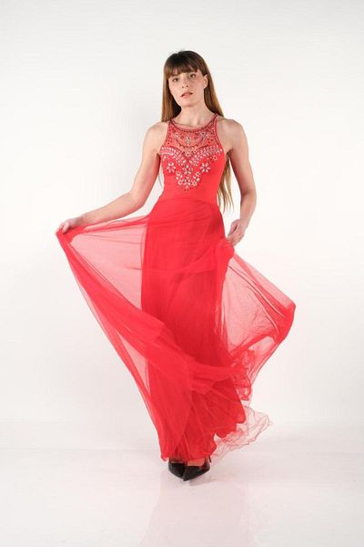 OTAKU Rochie transparentă brodata