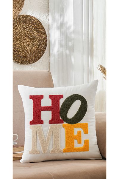 Denia Home Textile Monica Punch 43X43 cm Patterned Throw Pillow Cover - Home