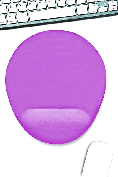 Boldy Mousepad με υποστήριξη καρπού - Αντιολισθητικό μαξιλαράκι ποντικιού - Μαξιλάρι ποντικιού - Οβάλ μαξιλαράκι ποντικιού - Μωβ Mousepad - Mouseped