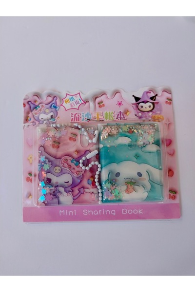 KIRTASİYEM Sevimli Mini Jel Anahtarlık Defter - Cinnamoroll & Kuromi - Şeffaf...