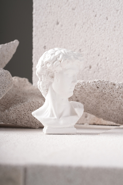 ALCSTORE David (Davut) Heykel Figür Büst Beyaz