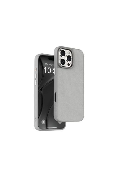 Green Lion Magsafe Leather Case iPhone 16 Pro - Gray