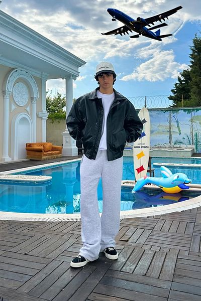 vladivosto Ψηλόμεσο Unisex Oversize Φούτερ - Μαύρο Γκρι