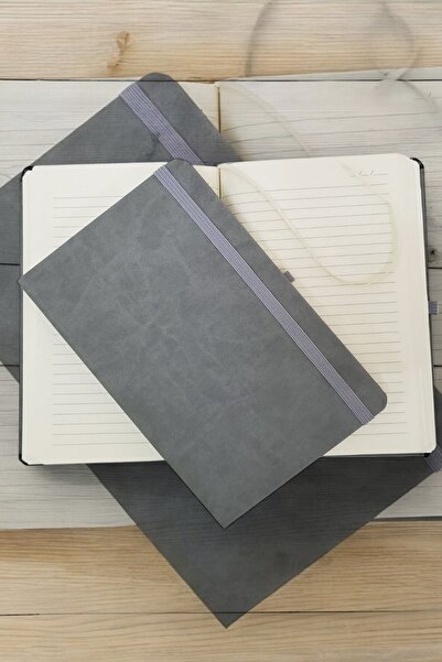 Mio Life Lined Thermo Leather Notebook - 80 Sheets, Pen Elastic and Ribbon Bookmark - Special Gift Package