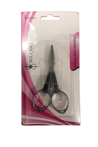 Yumuşakkeçe Sultan Metal Glasses Scissors - Precise Cutting, Fashionable and Durable, Silver Color Handcrafted Tool