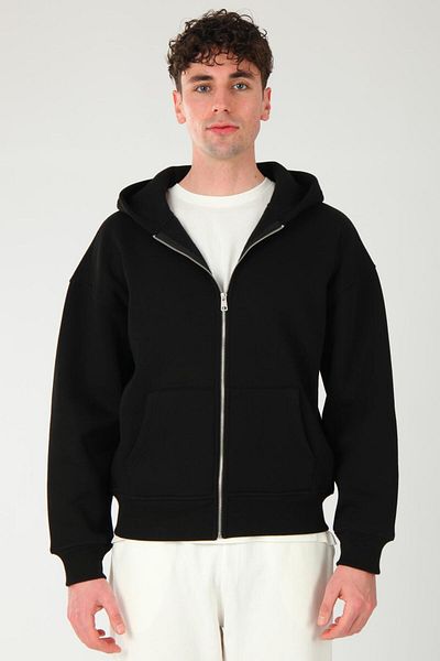 Coredra Basic Men's Oversize Fit Hoodie and Zipper Top