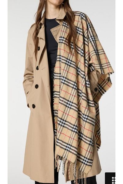 ELİF TAKI AKSESUAR Soft Textured Tasseled Plaid Pattern Thick Shoulder Shawl Scarf