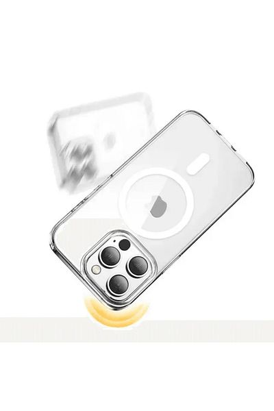 Green Lion جراب مغناطيسي إبداعي مضاد للصدمات بزاوية 360 درجة لهاتف iPhone 14 Pro (6.1 بوصة) - شفاف