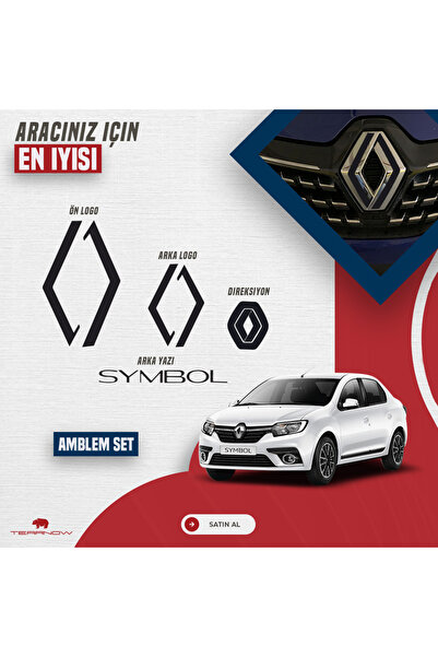 TEARNOW Symbol 3 (2016-2021) Yeni Tarz Amblem Kaplama Sticker - Piano Black, ...