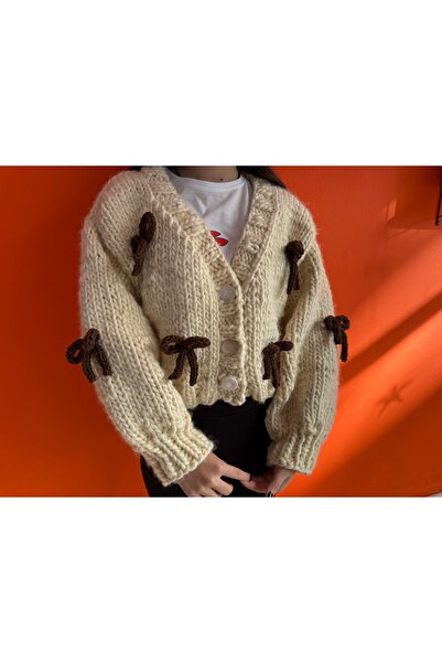 nancastore pinterest hırka krem rengi oversize hırka kurdaleli hırka