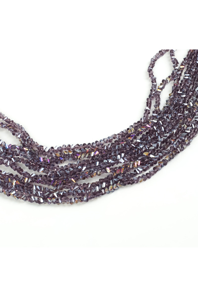 yfhobi 1 Dizi (110-120Adet) - 4 mm Üçgen Kristal Cam Boncuk Dizisi Şeffaf Jan...