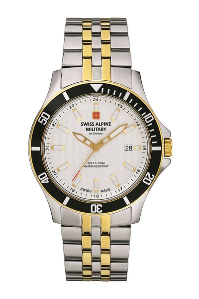 Swiss Alpine Military Mens Watch 7022.1142, Quartz, 42mm, 10atm