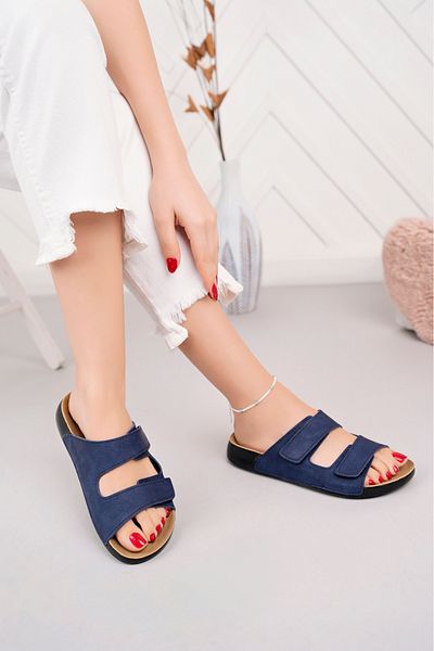 POLOMİA Annemarie Femei Anatomic Ortopedic Flexibil Velcro Confort Moale Confortabil Ușoare Sandale de zi cu zi Papuci